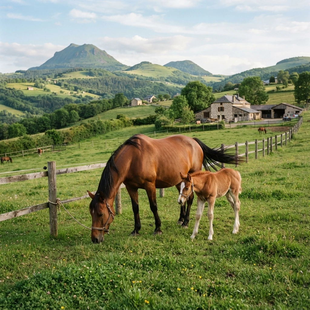 Élevage de chevaux au Ecurie de la Gane, Nohanent