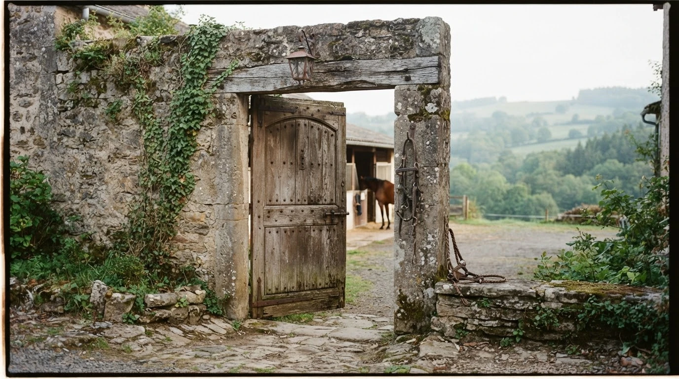Entrée du Ecurie de la Gane, centre équestre à Nohanent