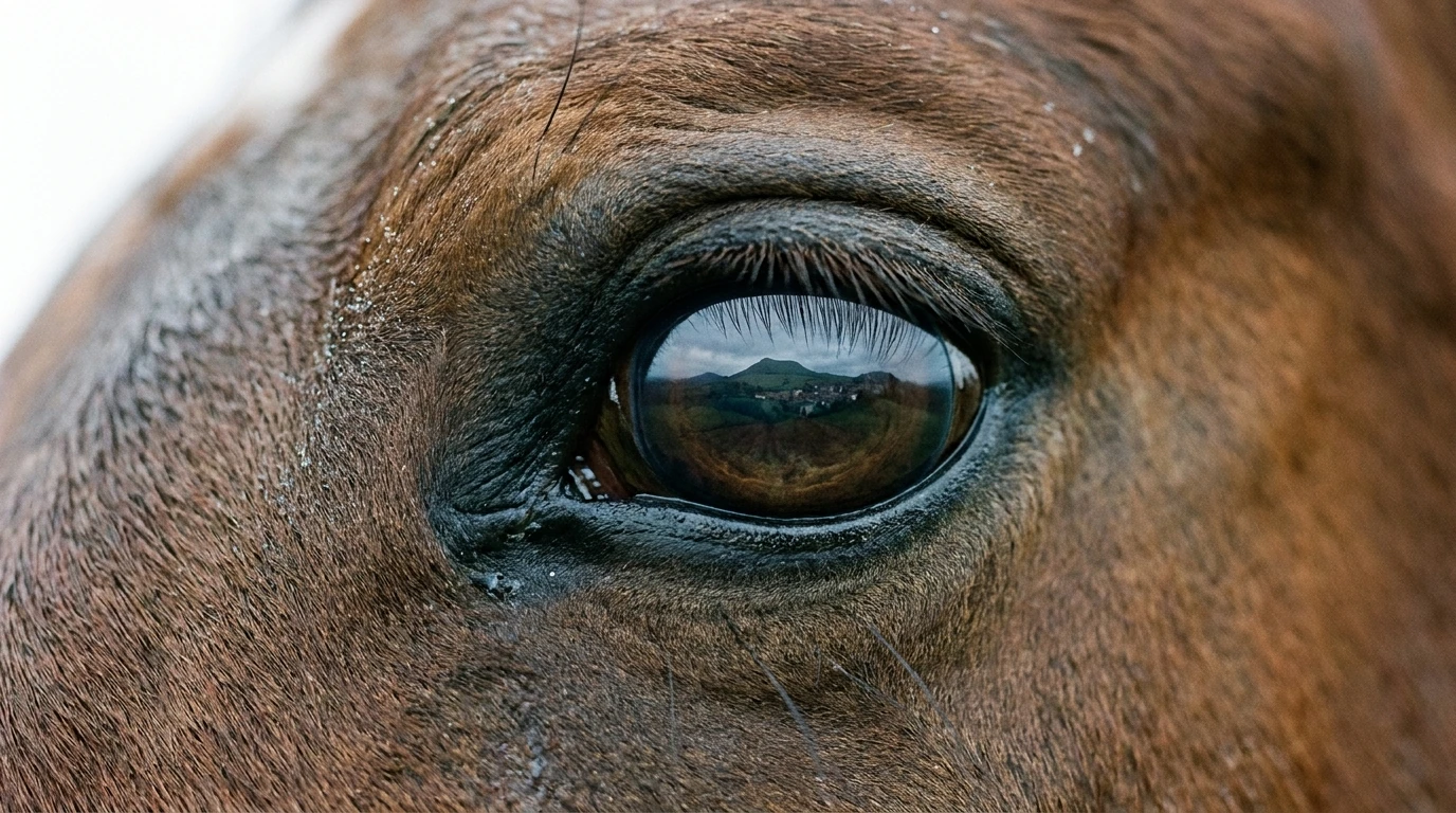 Un regard de cheval au Ecurie de la Gane, Nohanent